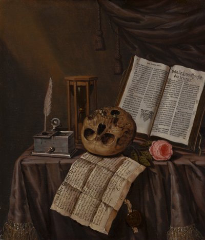 Natura morta vanitas da Evert Collier